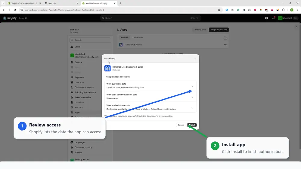 Approve permissions