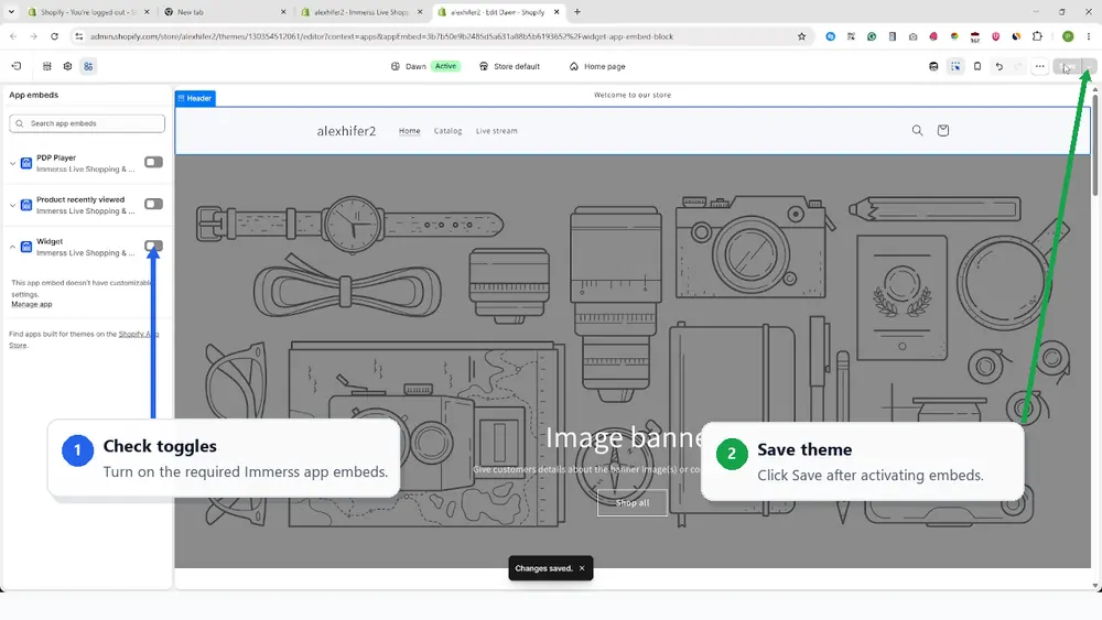 Enable app embeds