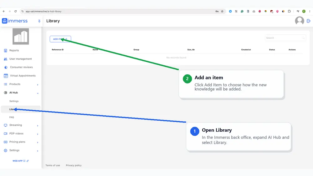 Open AI Hub &gt; Library