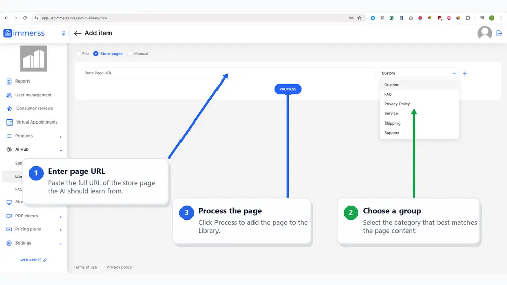 Add a store page