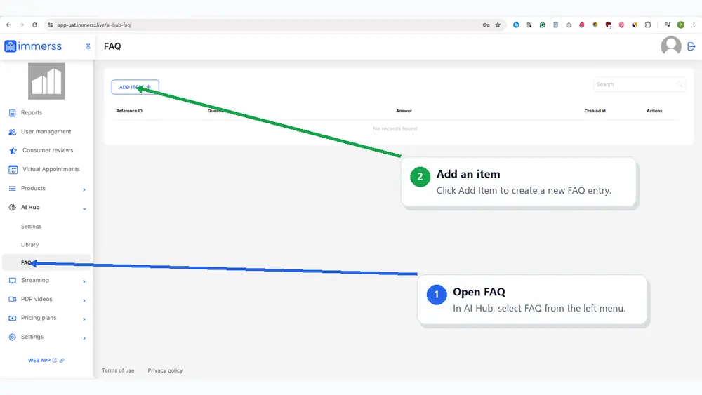 Open AI Hub &gt; FAQ